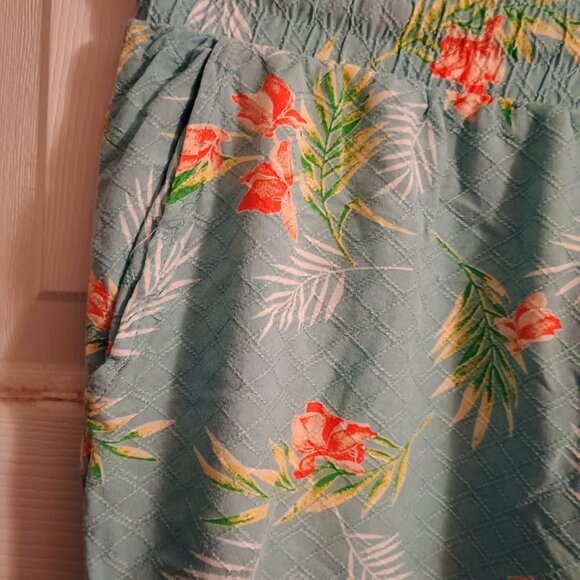 Tranquil And True Womens Lounge Pants, Sz S, Teal Floral, Hi Rise, NWOT - Picture 4 of 8